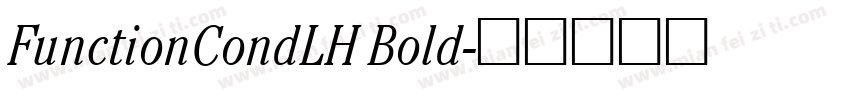 FunctionCondLH Bold字体转换